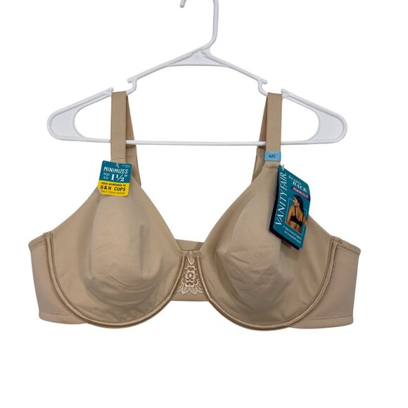 Vanity Fair Beauty Back Women Minimizer Underwire Bra Size 42C Nude - Picture 3 of 13